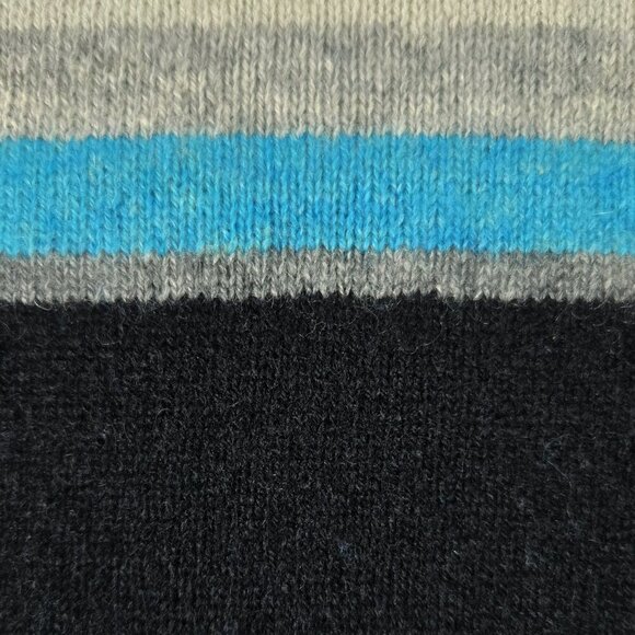 Charter Club Luxury 100% Cashmere Black Stripe Crew Neck Sweater Cozy Preppy - Picture 5 of 7